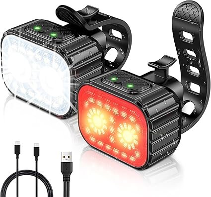 kit de luces bicicleta recargables
